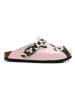 Calceo Clogs in Rosa/ Schwarz/ Weiß
