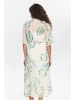 NÜMPH Kleid "Nukyndall" in Creme/ Grün