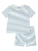 PETIT BATEAU Pyjama lichtblauw/wit