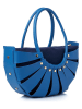 Lucky Bees Henkeltasche "Ingrid" in Blau - (B)35 x (H)18 x (T)15 cm