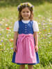 Isartrachten Dirndl in Blau/ Rosa