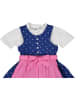 Isartrachten Dirndl in Blau/ Rosa