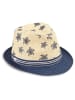 Sterntaler® Strohhut "Schildkröte" in Beige/ Dunkelblau