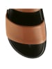 Högl Leren slippers "Greta" lichtbruin