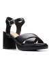 Clarks Leren haksandalen "Ritzy 75 Rae" zwart
