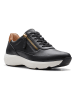 Clarks Leder-Sneakers "Tivoli Zip" in Schwarz
