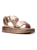 Clarks Leren sandalen "Alda Strap" goudkleurig