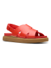 Clarks Leder-Sandalen "Aristella Sun" in Rot