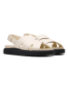 Clarks Leder-Sandalen "Aristella Sun" in Creme