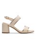 Clarks Leren haksandalen "Ezoria Sling" beige/goudkleurig