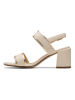 Clarks Leren haksandalen "Ezoria Sling" beige/goudkleurig