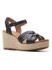 Clarks Leren sleehaksandalen "Sabina Strap" zwart
