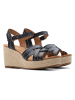 Clarks Leren sleehaksandalen "Sabina Strap" zwart