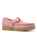 Clarks Leder-Slipper "Wallabee" in Rosa