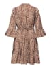 ONLY Kleid in Bordeaux/ Beige