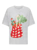 ONLY Shirt in Grau/ Rot