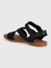 TOMS Leren sandalen zwart