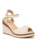 Foreverfolie Keilsandaletten in Beige