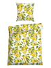 Schiesser Komplet pościeli renforcé "Limona" w kolorze zielono-żółtym