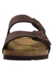 Birkenstock Leder-Pantoletten "Arizona" in Braun - Weite S