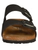 Birkenstock Leren slippers "Arizona" antraciet - wijdte S