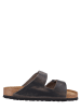 Birkenstock Leder-Pantoletten "Arizona" in Grau - Weite N