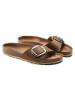 Birkenstock Leder-Pantoletten "Madrid" in Braun