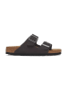 Birkenstock Leren slippers zwart