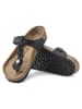 Birkenstock Leren teenslippers "Gizeh" zwart - wijdte N