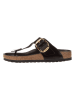 Birkenstock Leren teenslippers "Gizeh" zwart