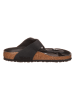 Birkenstock Skórzane japonki "Gizeh Big Buckle" w kolorze czarnym