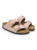 Birkenstock Leren slippers "Arizona" lichtroze