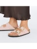 Birkenstock Skórzane klapki "Arizona" w kolorze jasnoróżowym