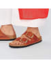 Birkenstock Leder-Pantoletten "Arizona Big Buckle" in Orange