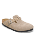 Birkenstock Leder-Clogs "Boston" in Taupe