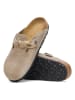 Birkenstock Leder-Clogs "Boston" in Taupe