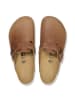 Birkenstock Leren clogs "Boston" lichtbruin