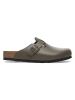 Birkenstock Skórzane chodaki "Boston" w kolorze antracytowym