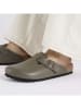Birkenstock Leder-Clogs "Boston" in Anthrazit
