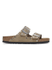 Birkenstock Leder-Pantoletten "Arizona Rivet" in Taupe