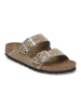 Birkenstock Skórzane klapki "Arizona Rivet" w kolorze szarobrązowym