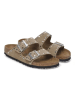 Birkenstock Skórzane klapki "Arizona Rivet" w kolorze szarobrązowym