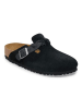 Birkenstock Leder-Clogs "Boston" in Schwarz