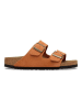 Birkenstock Leren slippers "Arizona" oranje