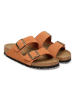 Birkenstock Leren slippers "Arizona" oranje