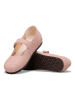 Birkenstock Leder-Ballerinas "Santa Clarit" in Rosa