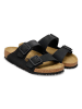 Birkenstock Skórzane klapki "Arizona" w kolorze czarnym