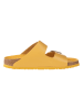Birkenstock Leder-Pantoletten in Gelb