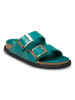 Birkenstock Leren slippers "Arizona" groen