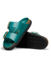 Birkenstock Leren slippers "Arizona" groen